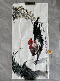 王志南国画，尺寸136*67cm