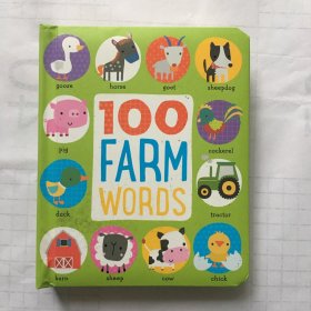 100 Farm Words   英文童书   卡板书  精装