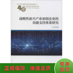 戰(zhàn)略性新興產(chǎn)業(yè)初創(chuàng)企業(yè)的金融支持體系研究