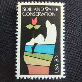 USA113美国1984年 土壤水资源保护50周年 环保 外国邮票 新 1全