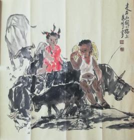 （终身保真）李秀峰68X68cm
李秀峰，河北省泊头市人，甘肃国画院院长，甘肃省人民政府文史研究舘舘员，国家一级美术师，中国美术家协会会員。