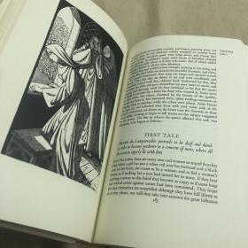 1969豪华皮面精装本，水纹纸印刷 Decameron Of Giovanni Boccaccio 薄伽丘 《十日谈全本》版画大师Buckland-Wright原品石版画插图本 珍贵版本 2巨册全 带原装布面含套，品绝佳