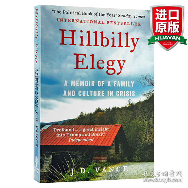 英文原版 Hillbilly Elegy: A Memoir of a Family and Culture in Crisis乡下人的悲歌 英文版 进口英语原版书籍