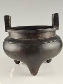 古董    古玩收藏   方耳铜香炉   尺寸:15/15.5/16厘米   重量:  6.6斤左右