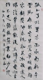 三尺整张行书作品50厘米X100厘米条幅毛笔手写 标价即为实价 古诗 白居易钱塘湖春行