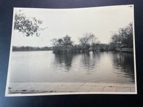 民国江西南昌东湖老照片。长16厘米，宽12厘米。包老包真。