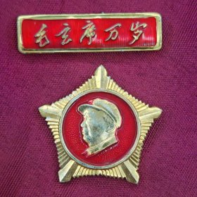 徽章 毛主席万岁2枚
