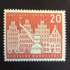 E510德国1956年 吕内堡1000周年 雕刻版外国邮票 新 1全 如图