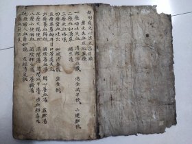 明代楚黄（黄安）名医陈志明（养晦）著《新荷异授痰火仙方》又名《痰火心法正宗》，书法精湛手稿本上下两卷一厚册（除皮60个筒子页）