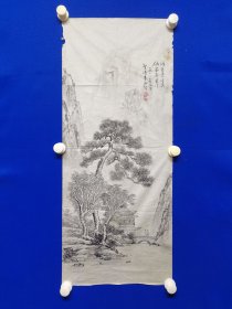 老一辈 中美协会员 ：吴智涛 山水画 一幅（精品）尺寸83——————35厘米