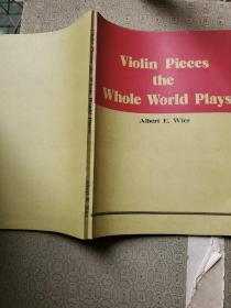 钢琴曲谱类：Violin pieces the whole worls plays小提琴名曲64首 老一辈词作家魏开泰钤印藏书