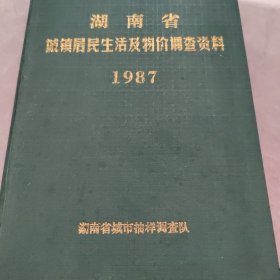 1987年湖南省居民生活及物价调查资料