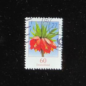 外国邮票 德国邮票 花卉植物 信销1枚