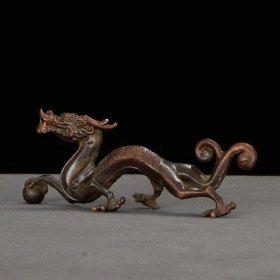 铜合金招财镇宅神兽汉龙青龙五爪金龙家居茶道摆件