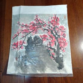 8:武汉大学教授张德才画作 香雪海（放在南湖 ，原装在塑料袋子里 ）