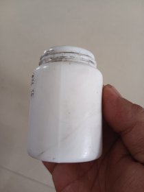 民国金紫玉雪花膏空瓶子，老琉璃瓶