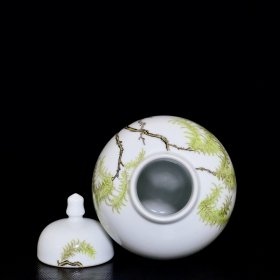 清乾隆粉彩虫草纹罐 24.5/13厘米