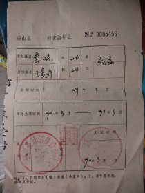砀山县初育指标证
