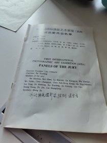 第一届国际摄影艺术展览作品集亚洲
