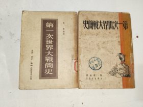 红色书籍《第一次世界大战简史（二种）》馆藏小32开，家文献（5）