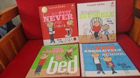 Charlie and Lola: I Will Not Ever Never Eat a Tomato/I Am Not Sleepy and I Will  Not go to bed/Charlie and Lola: Slightly  Invisible/I Am Too Absolutely Small For School 原版平装大开本查理和罗拉系列全4册