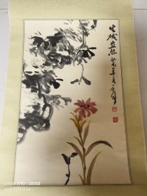 启后花鸟画立轴