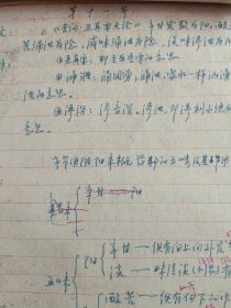 中国中医科学院学部委员 国医大师湖北中医药大学终身教授李今庸弟子袁思芳手稿:内经选编第一章阴阴五行讲稿【未落款】