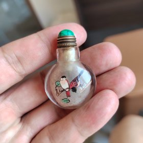 晚清民国料器内画鼻烟！