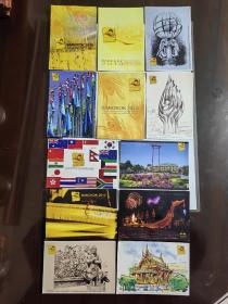 2010年泰国国际邮展原地实寄明信片（共12枚）