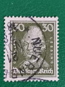 德国邮票 1926年名人-剧作家 莱辛  1枚销