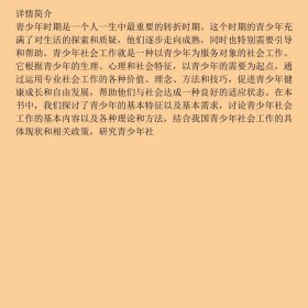 青少年社会工作社会工作系列教程陆士桢王玥社会科学文9787801905680