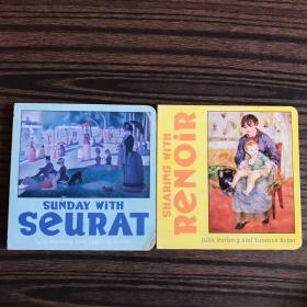 Sunday with Seurat＋Sunday with Renoir【精装英文两本合售】Mini Masters