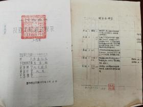 1955年，徽州专区绩溪县蚕种制造场（位于孔灵）资料一册，场长王渭清盖印多处