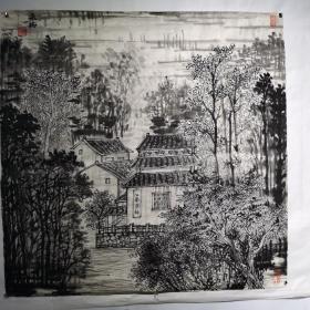 润江南，4尺斗方69×69cm，中美协会员