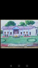 精品水粉画，民国抗战时期学校图纸，教育题材少见（一套完整）