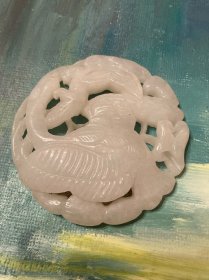 明代海东青猎大雁玉件