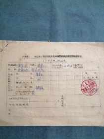 （1965年）河南省卢氏县：《关于对荣烈等人员定期、定量生活补助审批表》