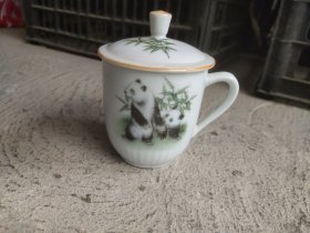 567瓷器景德镇彩瓷熊猫茶杯