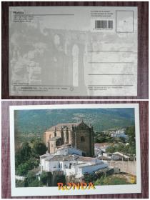 外国明信片，西班牙原版，隆达小镇，品如图