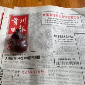 苗族为啥白天玩龙灯？张天荣捐资建龙广中学实验楼。贵定见闻。国家体制改委会主任陈锦华。北京麦当劳风波。神算子马晓春。贵州足球。萨克斯老师王海平。《乌卡》作者潘茂金，覃烺。黔南水族。《贵州日报》