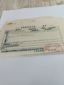 1968年，河南省尉氏县线索查证登记表，