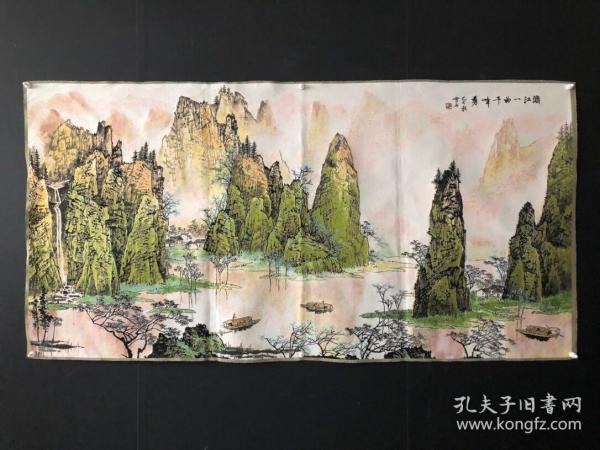 织锦绣： 白雪石山水，尺寸：62＊122厘米