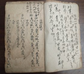 清代中医手抄本药方抄本《中医药方书》非常厚