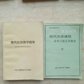 现代汉语教学指导、现代汉语课程系列习题及其解答（下）