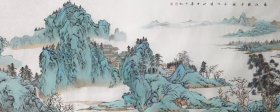 【终身保真字画】王永旭《春江胜景图》 小六尺（180*70cm) 获奖作品 ​带合影视频 ​青年才俊，潜力无限