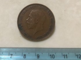 包邮！ 1936年 英国 乔治五世 一便士 铜币 好品