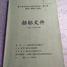 招标文件（盈江县自然村公路改造项目一期工程融资人暨施工招标）