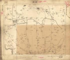 0558-14古地图1894 北京近傍图壹览  沙河。纸本大小55*66厘米。宣纸艺术微喷复制