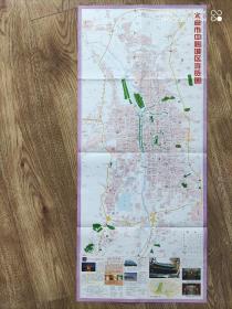 【旧地图】太原市公交线路图 太原市中心城区游览图     长2开   2008年版