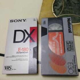 SONT DX  E-180新未用空白录像带+NationaI松下电器 录像机 操作说明.介绍带NV-G33MC(两盘保存完好的录像带合售)